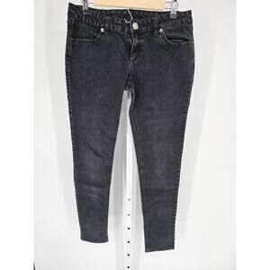 City Streets Black Cotton Blend Low-Rise Slim Leg Jean Size 11